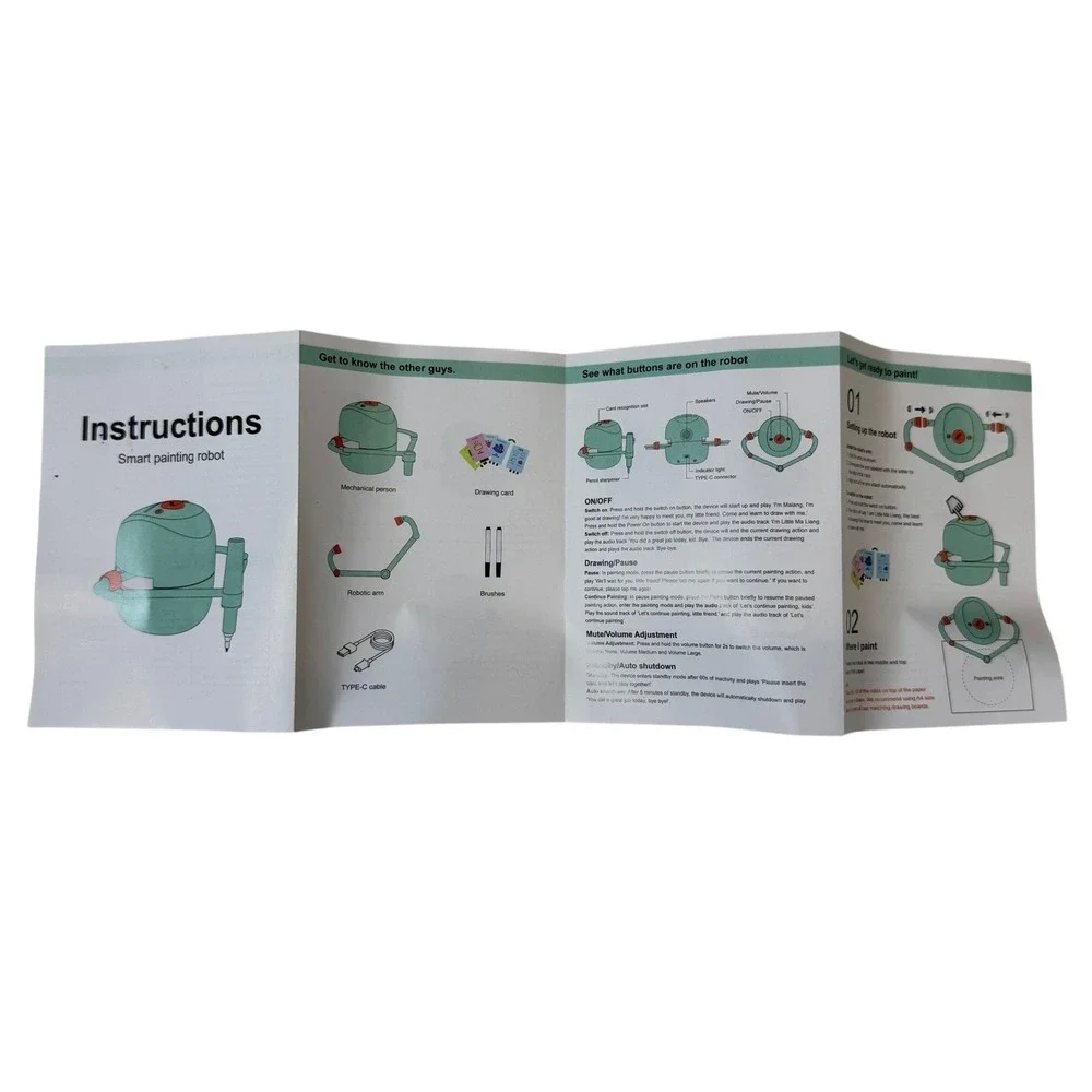 RIVGOT Catchmee Smart Drawing Robot Q01 Interactive Educational Toy White STEM